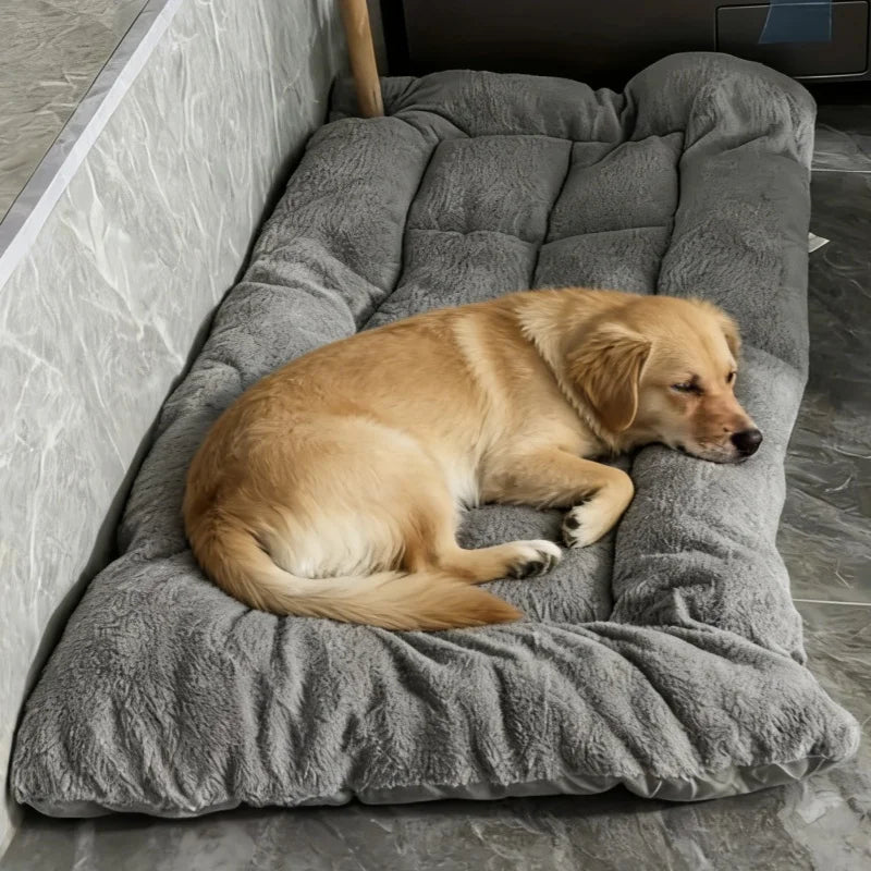 Extra Large Plush Dog Bed Sofa Thickened Super Soft Polyester Pet Mat Dog Crate Mat Bed For Small Medium Large Dog Bed