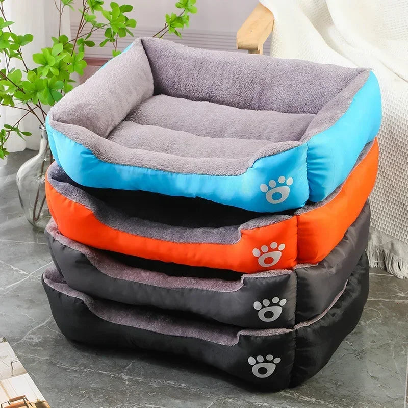 Winter Plush Cat Bed Semi Enclosed Warm Pet House Soft Washable Anti Anxiety Cushion for Cats Dogs Small Animals Cozy Home